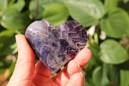 Brazilian Chevron Amethyst Heart