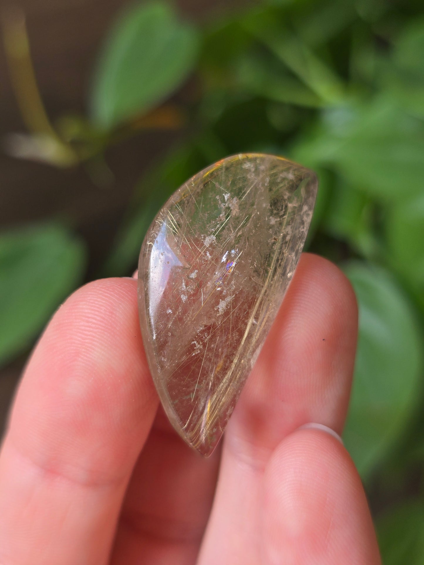 Golden Rutilated Quartz Moon