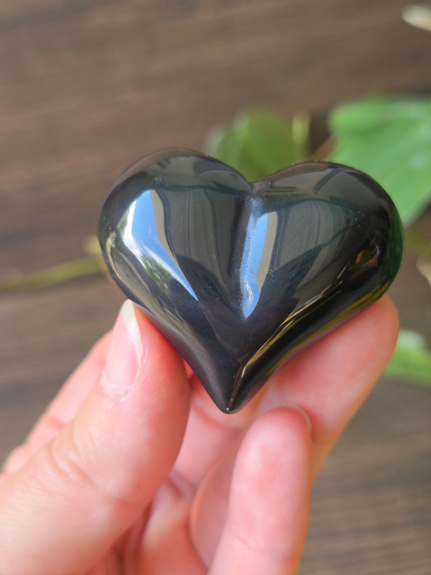 Rainbow Obsidian Heart