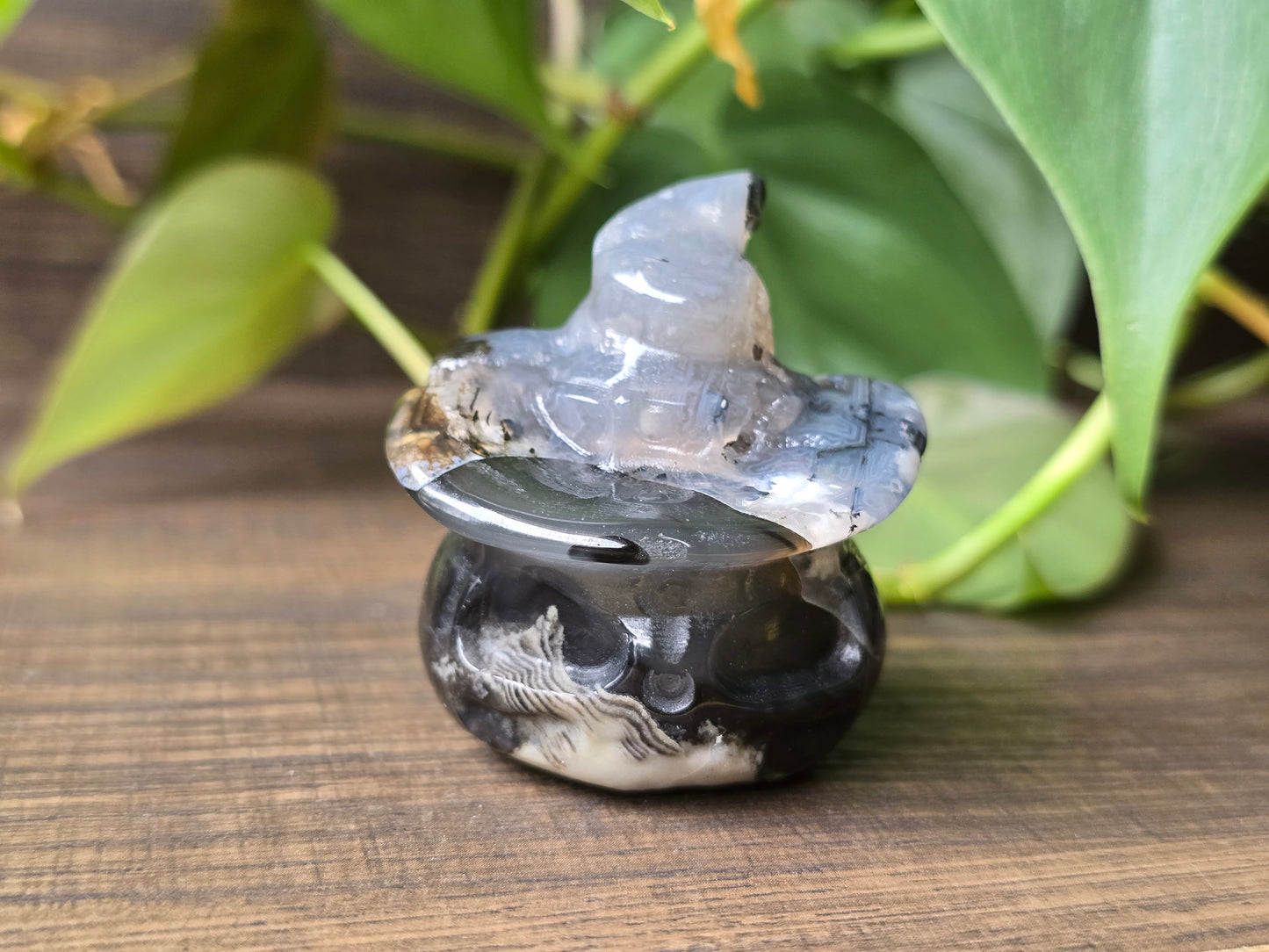 Volcano Agate Pumpkin Witch