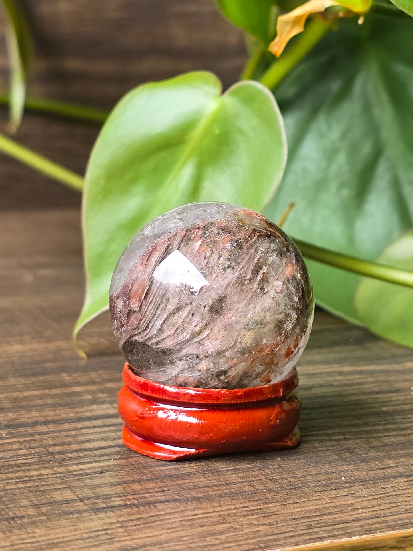 Garden Quartz (Lodolite) Sphere
