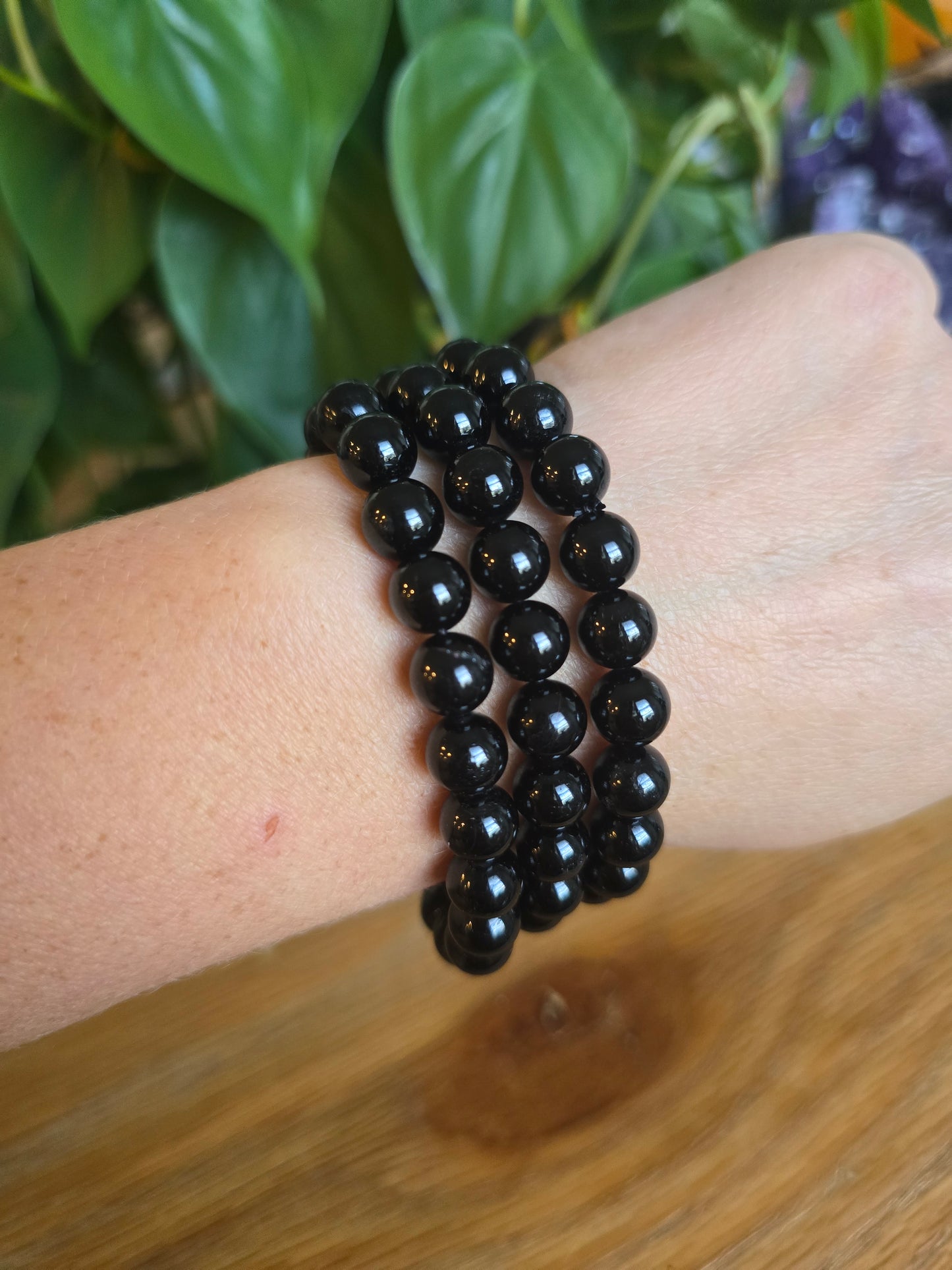 Black Tourmaline Stretch Bracelet