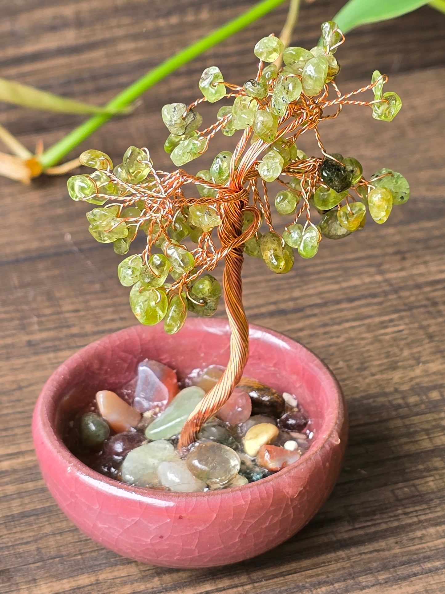 Prehnite Crystal Chip Tree