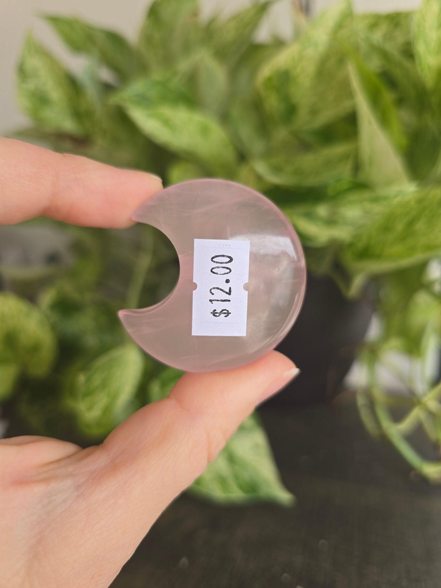 Rose Quartz Crescent Moon