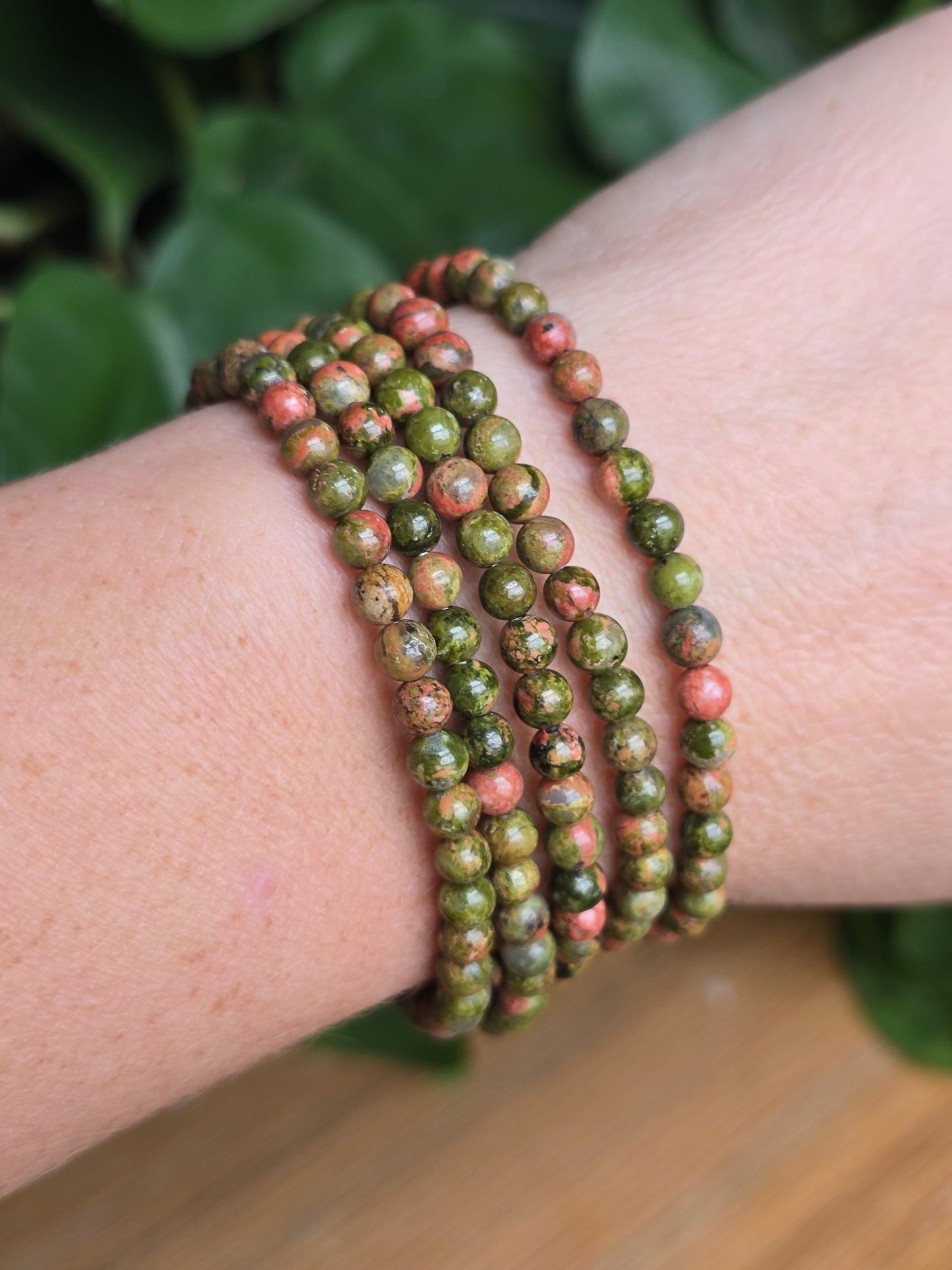 Unakite Stretch Bracelet