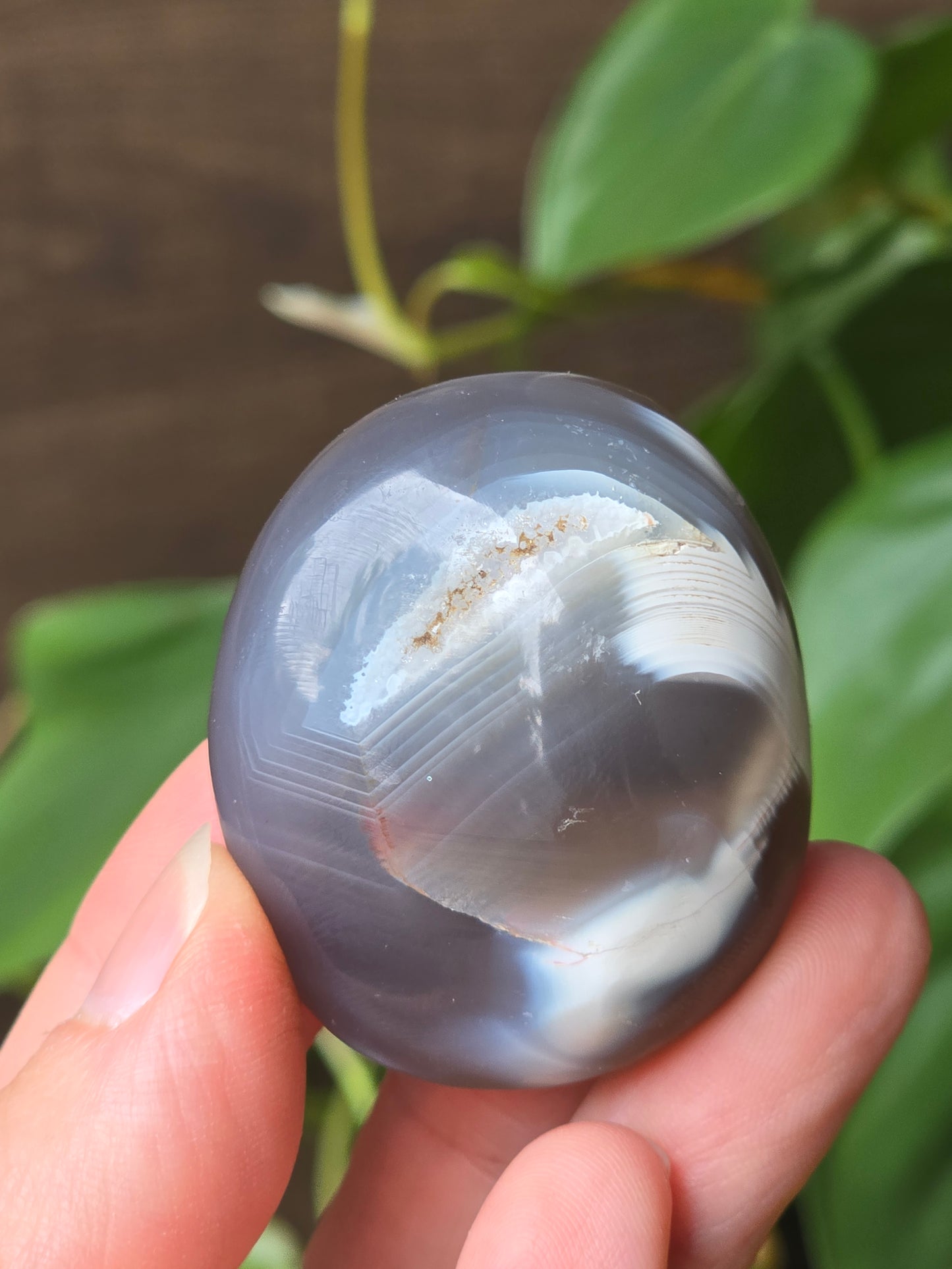 Orca Agate Palm Stone