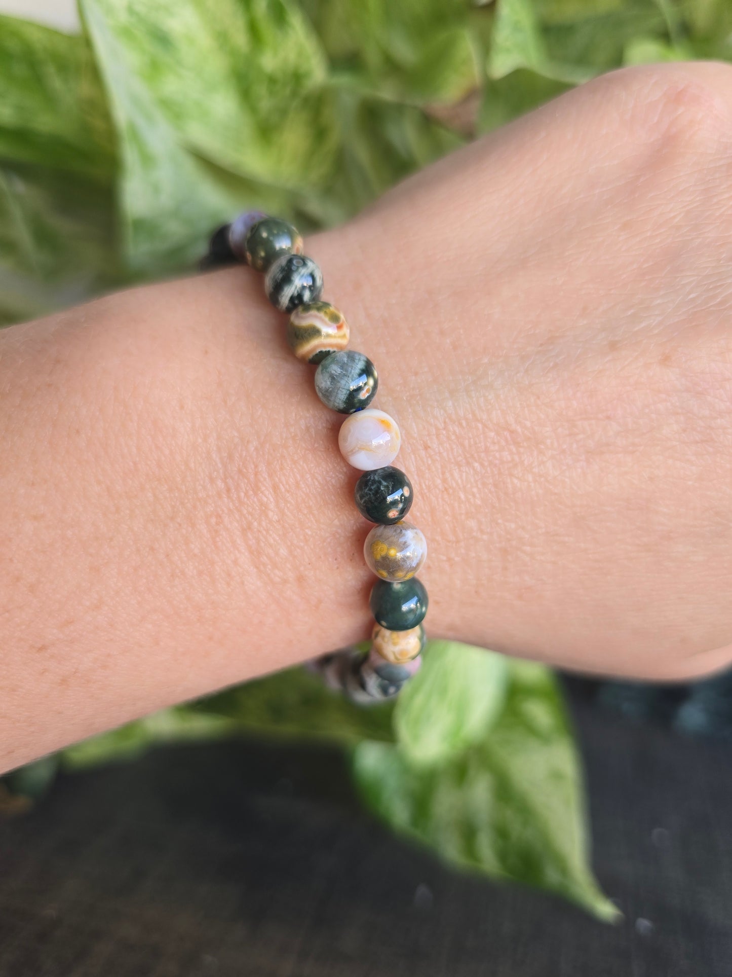 8th Vein Ocean Jasper Stretch Bracelet
