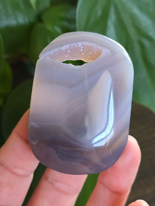 Druzy Agate Palm Stone