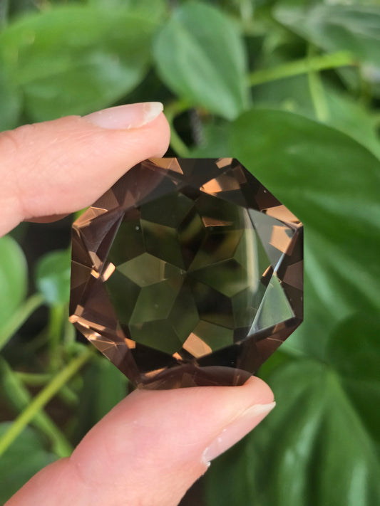 Smoky Quartz Faceted Crystal