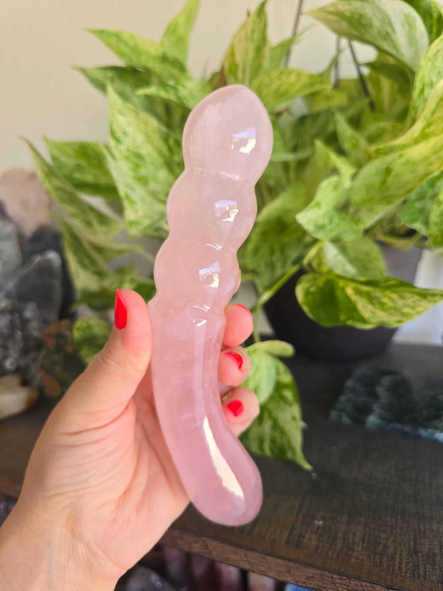 High Quality Rose Quartz Massage Wand
