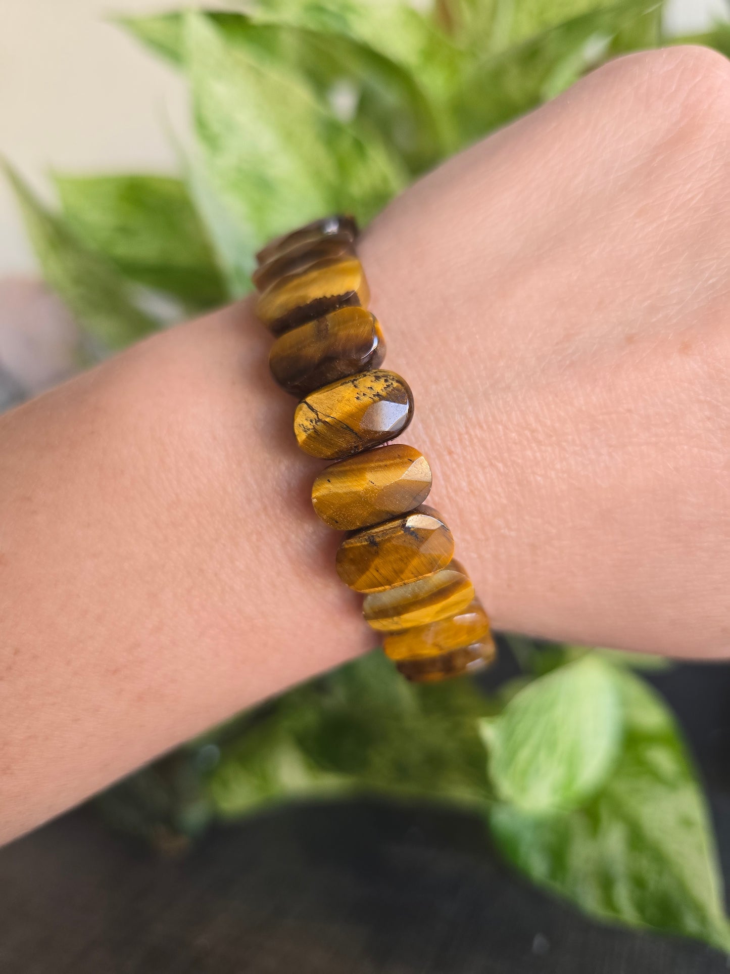Tiger's Eye Faceted Stretch Bracelet