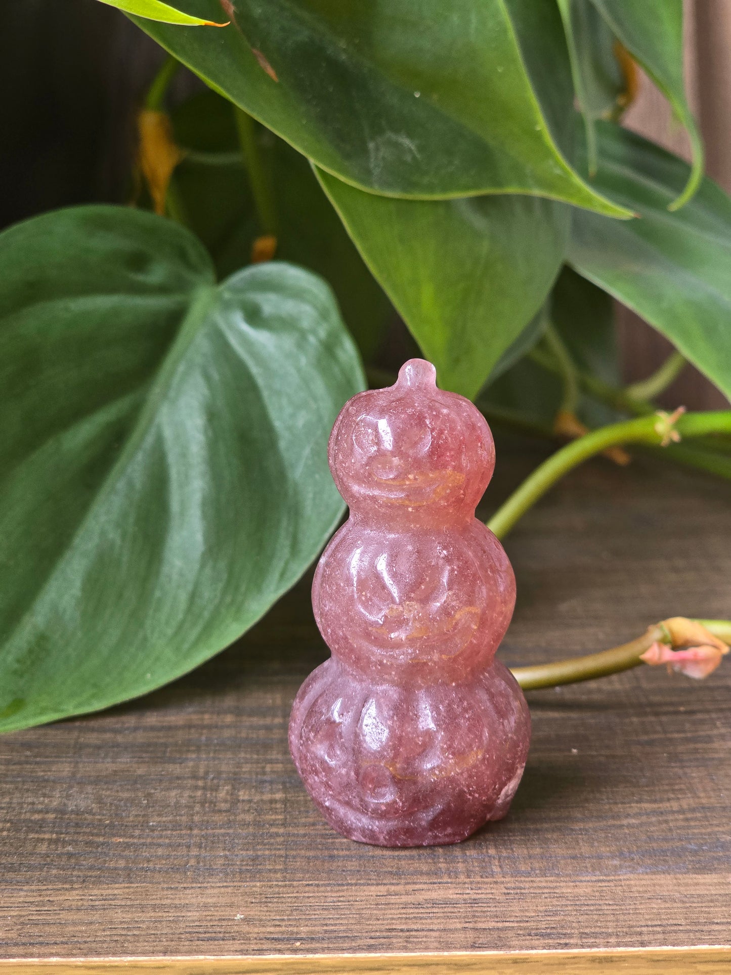 Strawberry Quartz Triple Pumpkin Stack