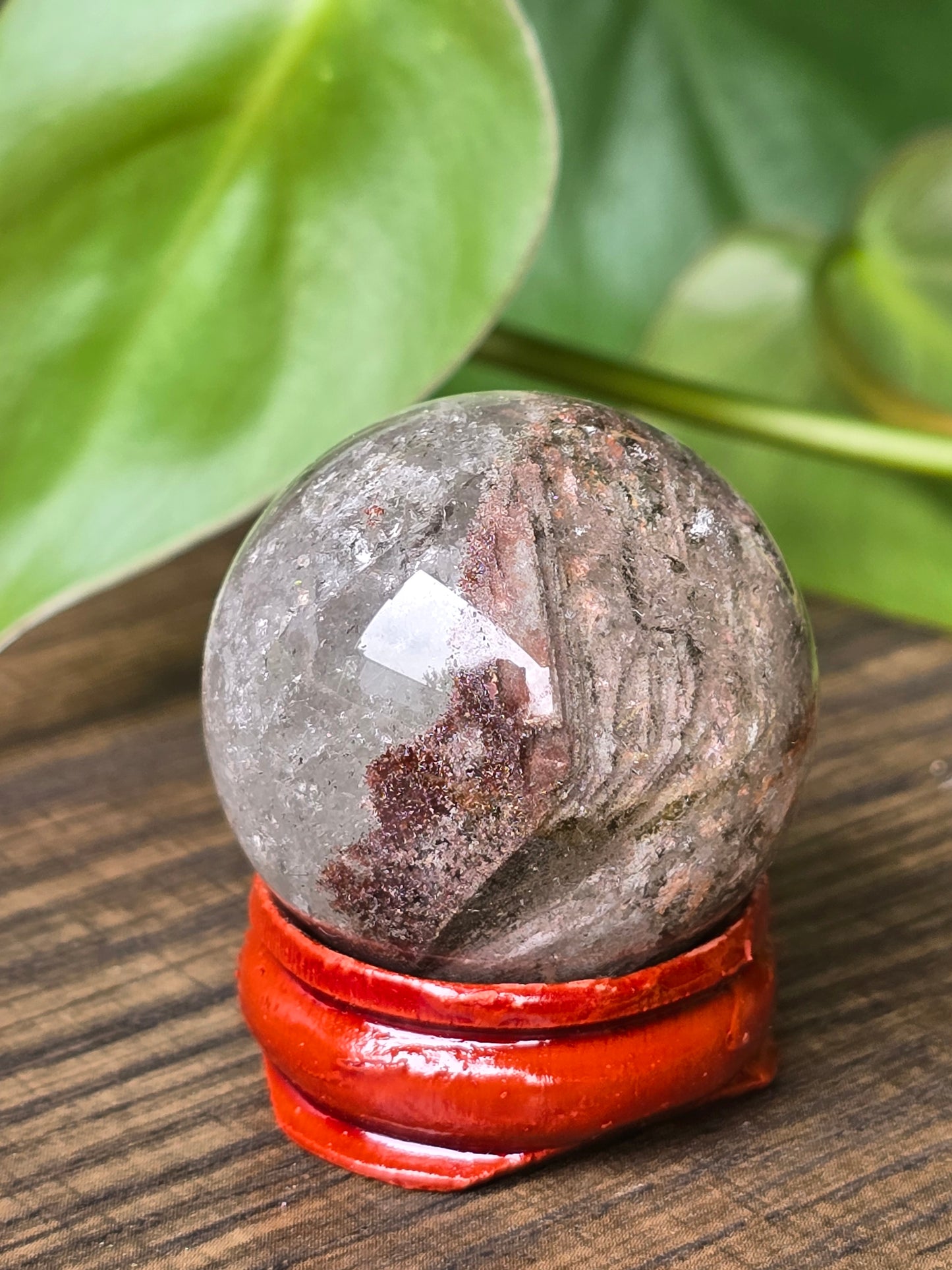 Garden Quartz (Lodolite) Sphere