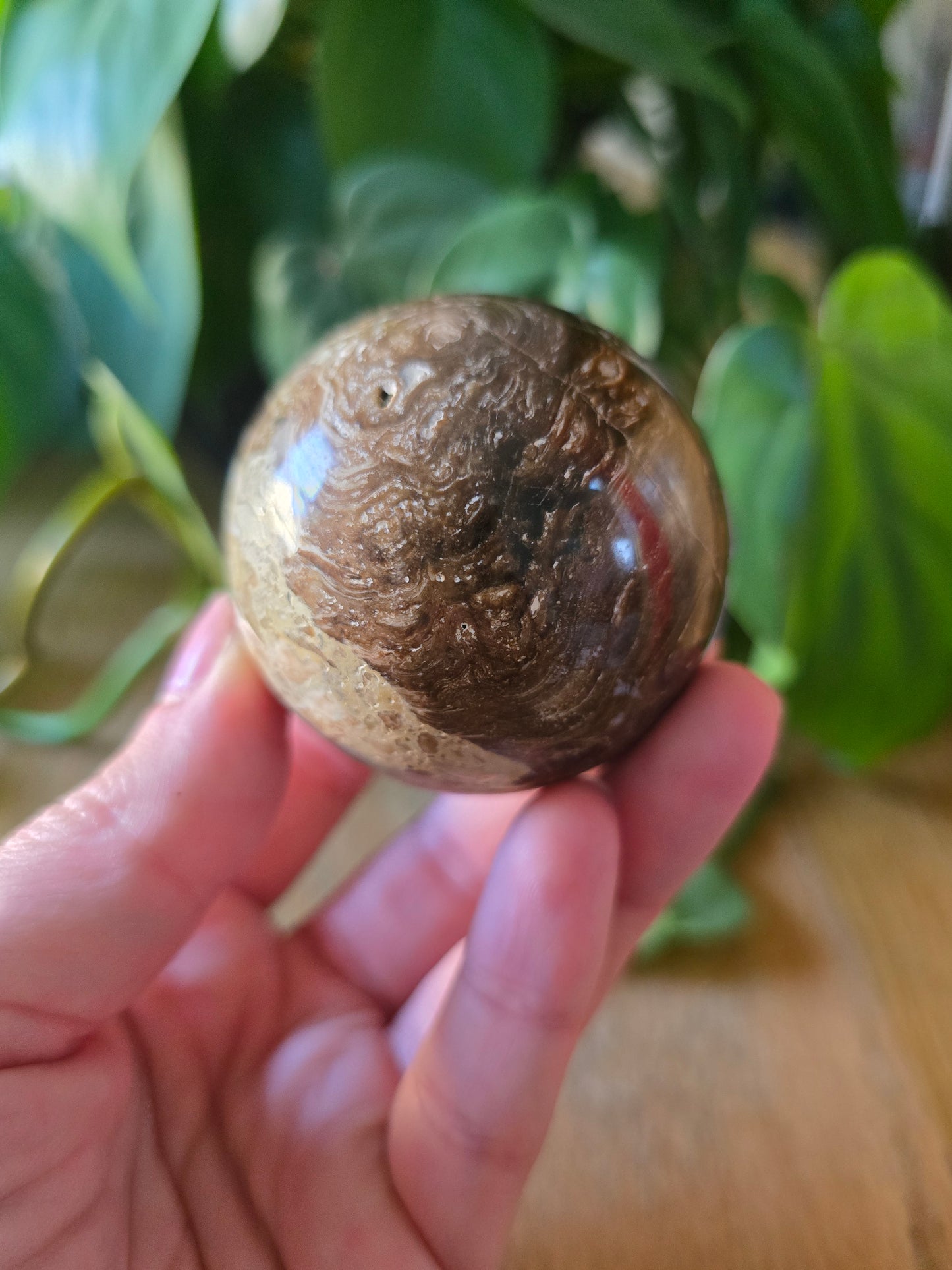 Chocolate Calcite Sphere