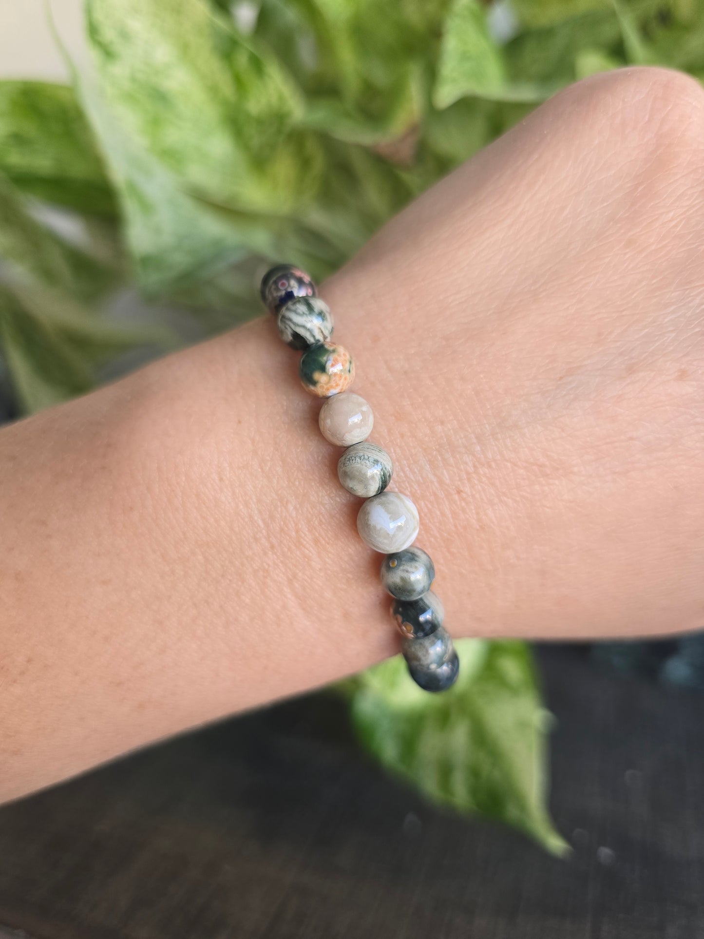8th Vein Ocean Jasper Stretch Bracelet