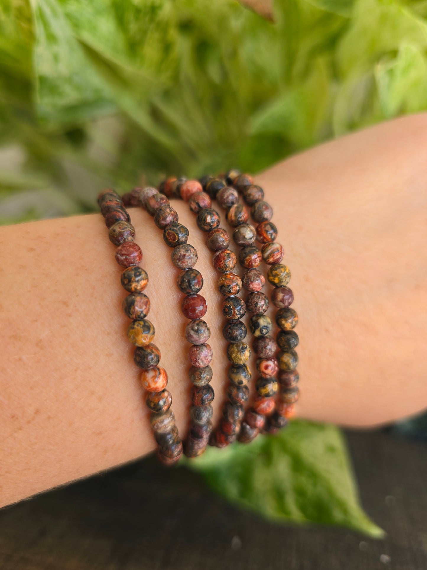 Leopard Skin Jasper Stretch Bracelet