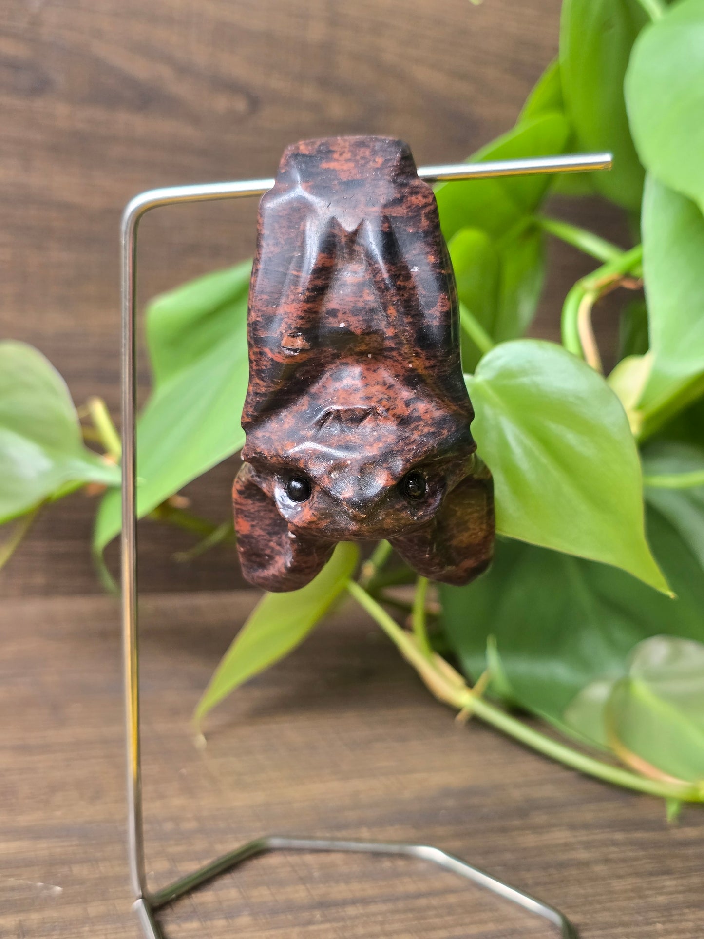 Mahogany Obsidian Hanging Bat