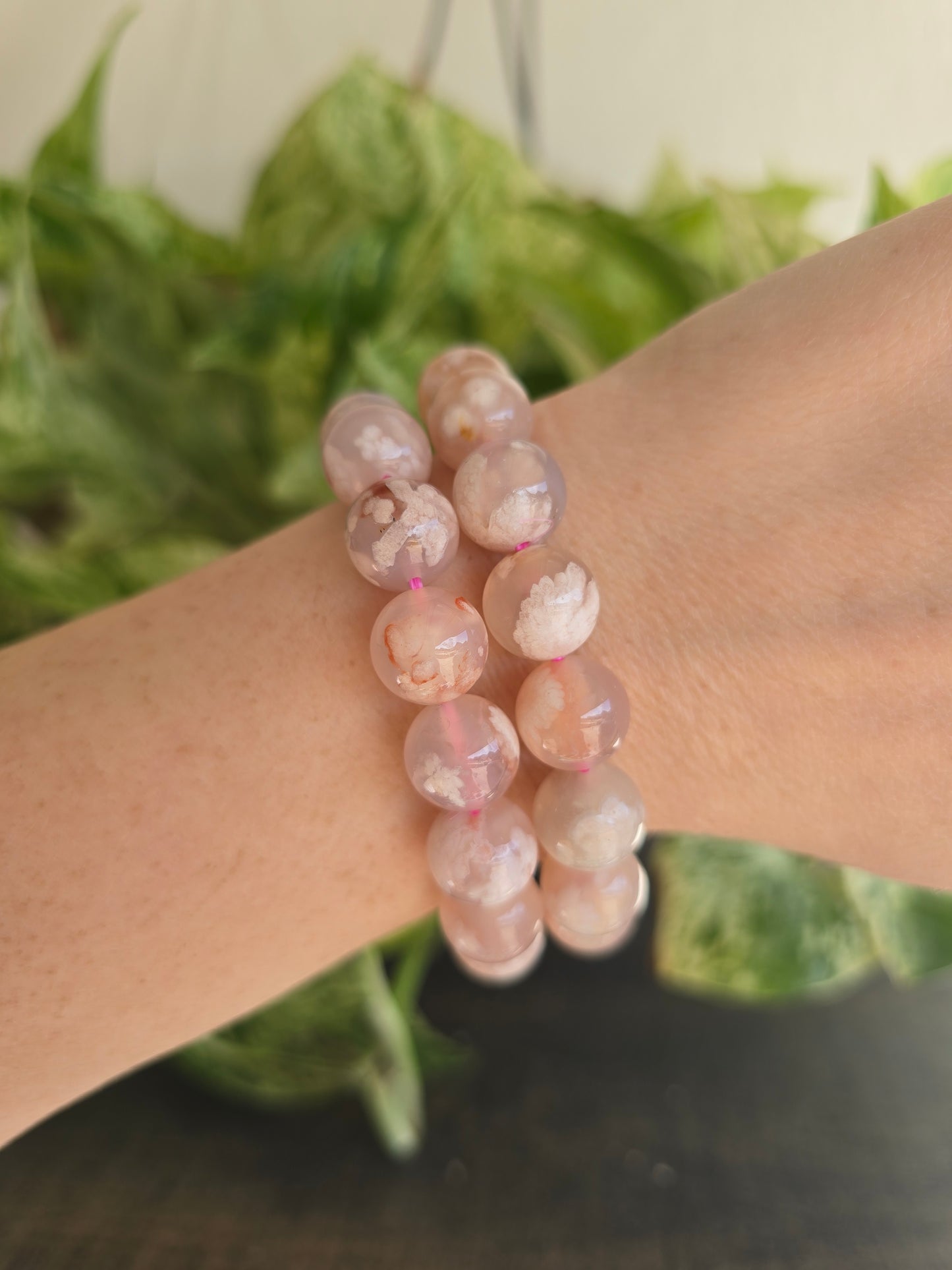 High Quality Flower Agate Bracelet