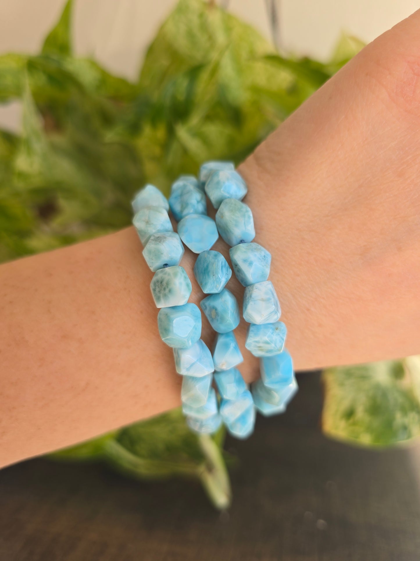 Larimar Chunk Bracelet