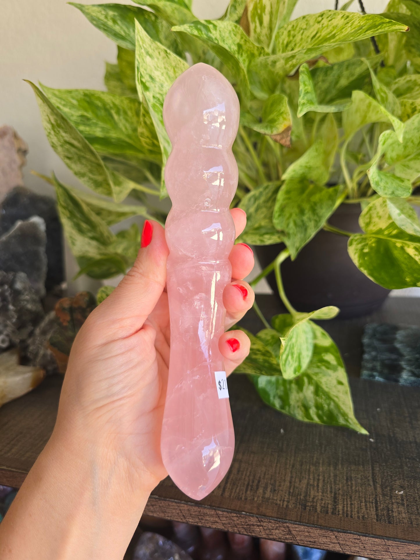 High Quality Rose Quartz Massage Wand