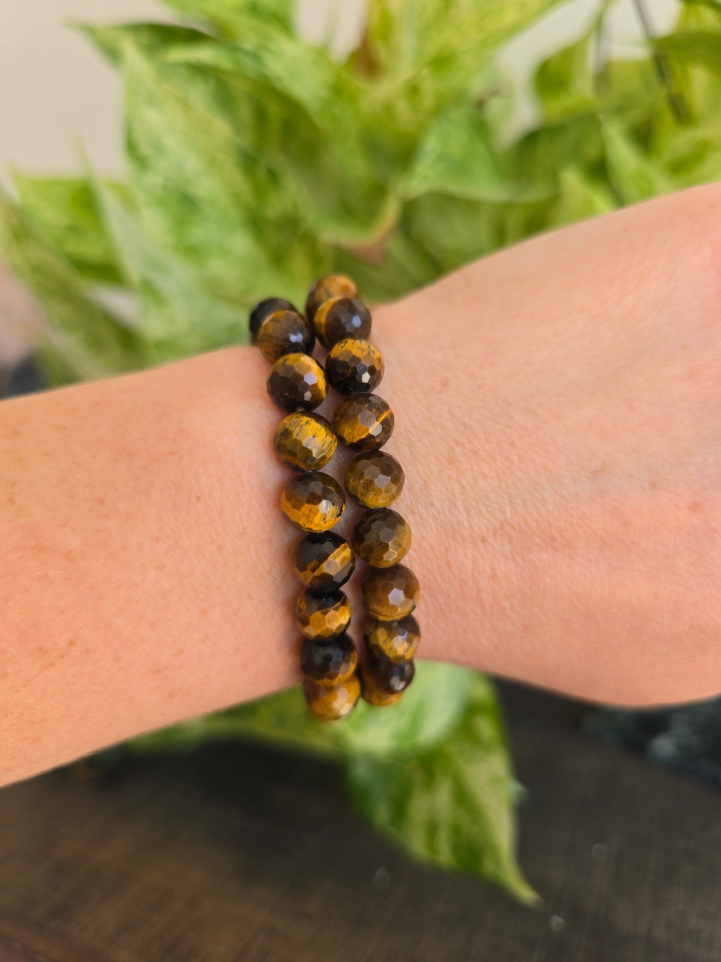 Tiger's Eye Faceted Stretch Bracelet