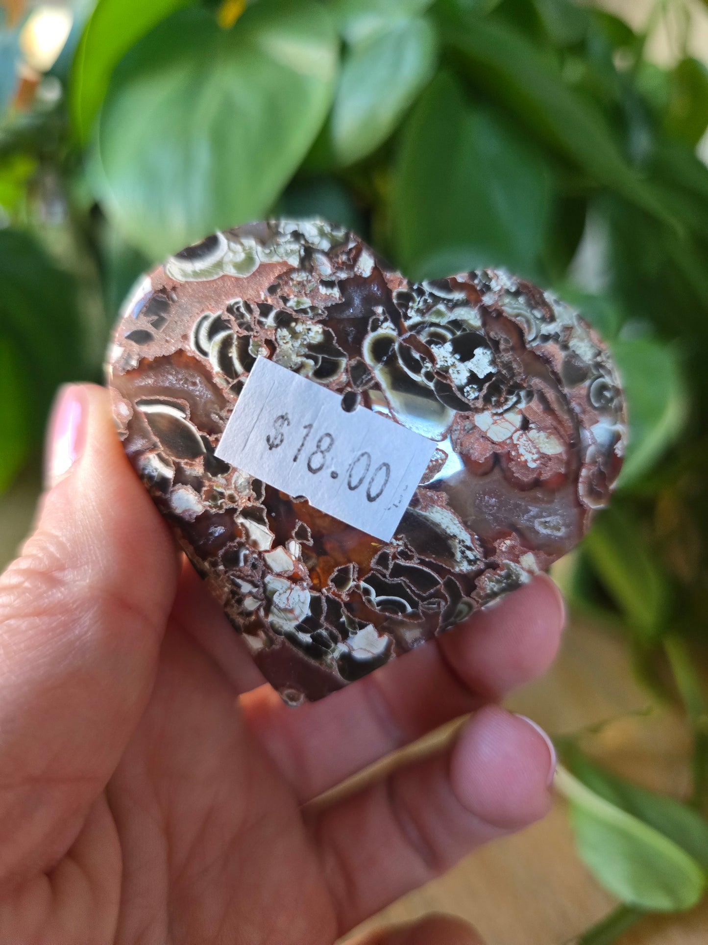 Money Agate Heart