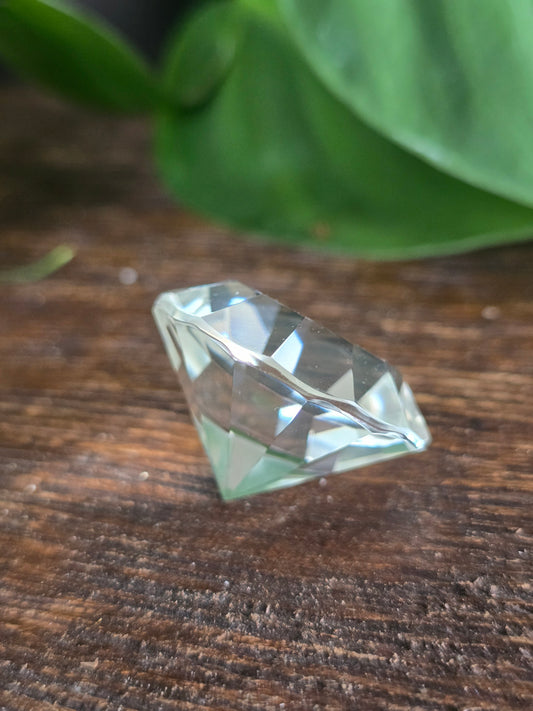 Clear Quartz Diamond Faceted Cut