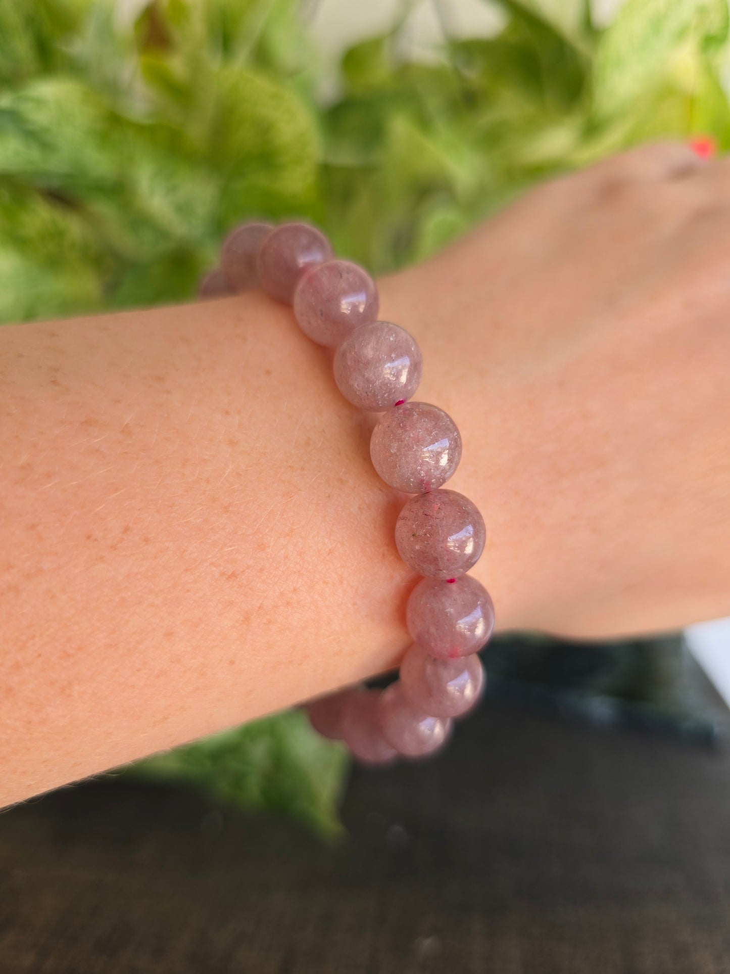 Strawberry Quartz Stretch Bracelet