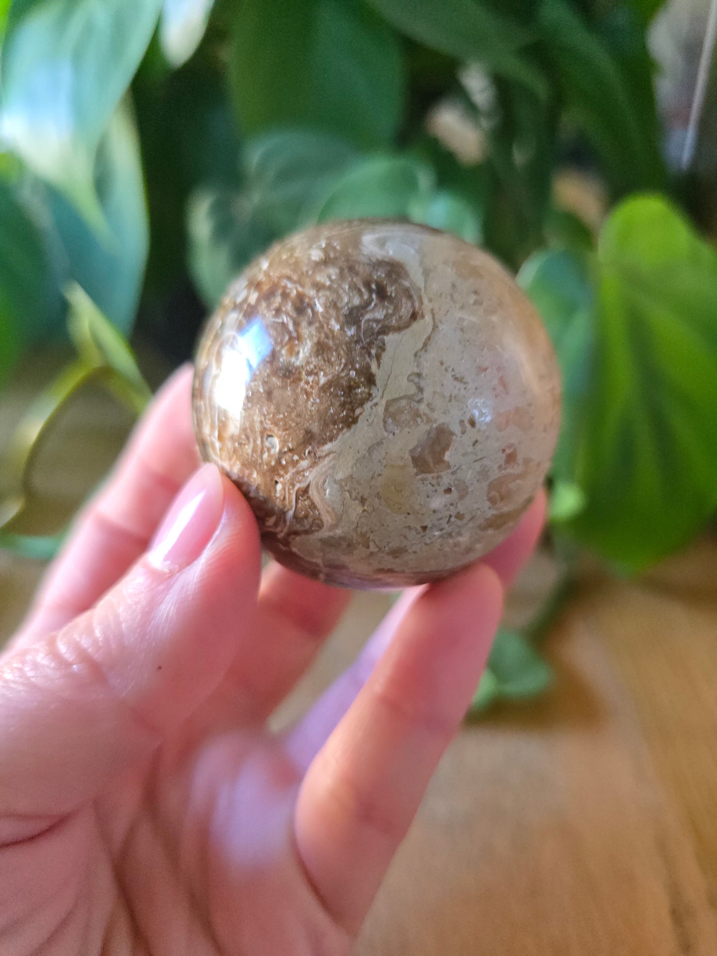 Chocolate Calcite Sphere