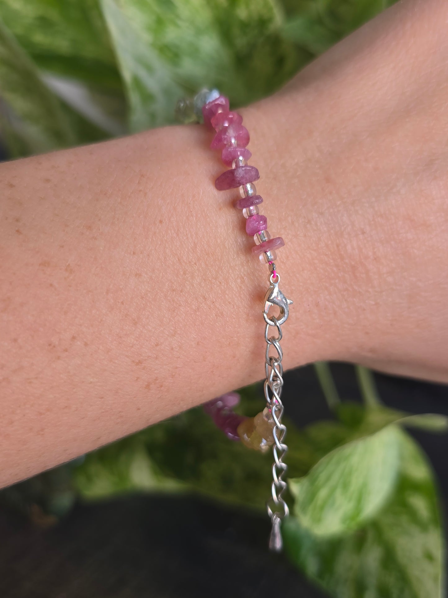 Tourmaline Chip Bracelet With Clasp