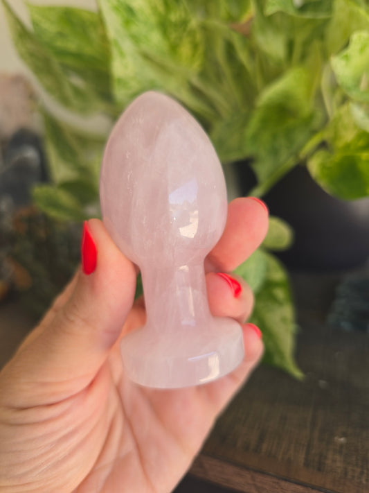 Rose Quartz Rectal Dilator Anal Plug
