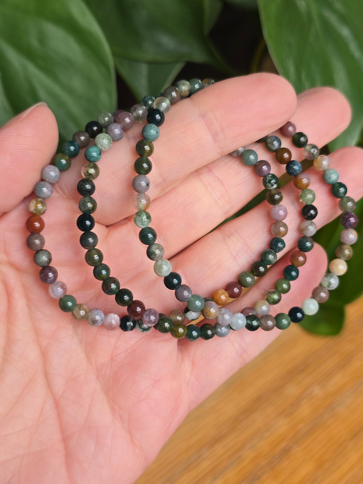 Moss Agate Stretch Bracelet