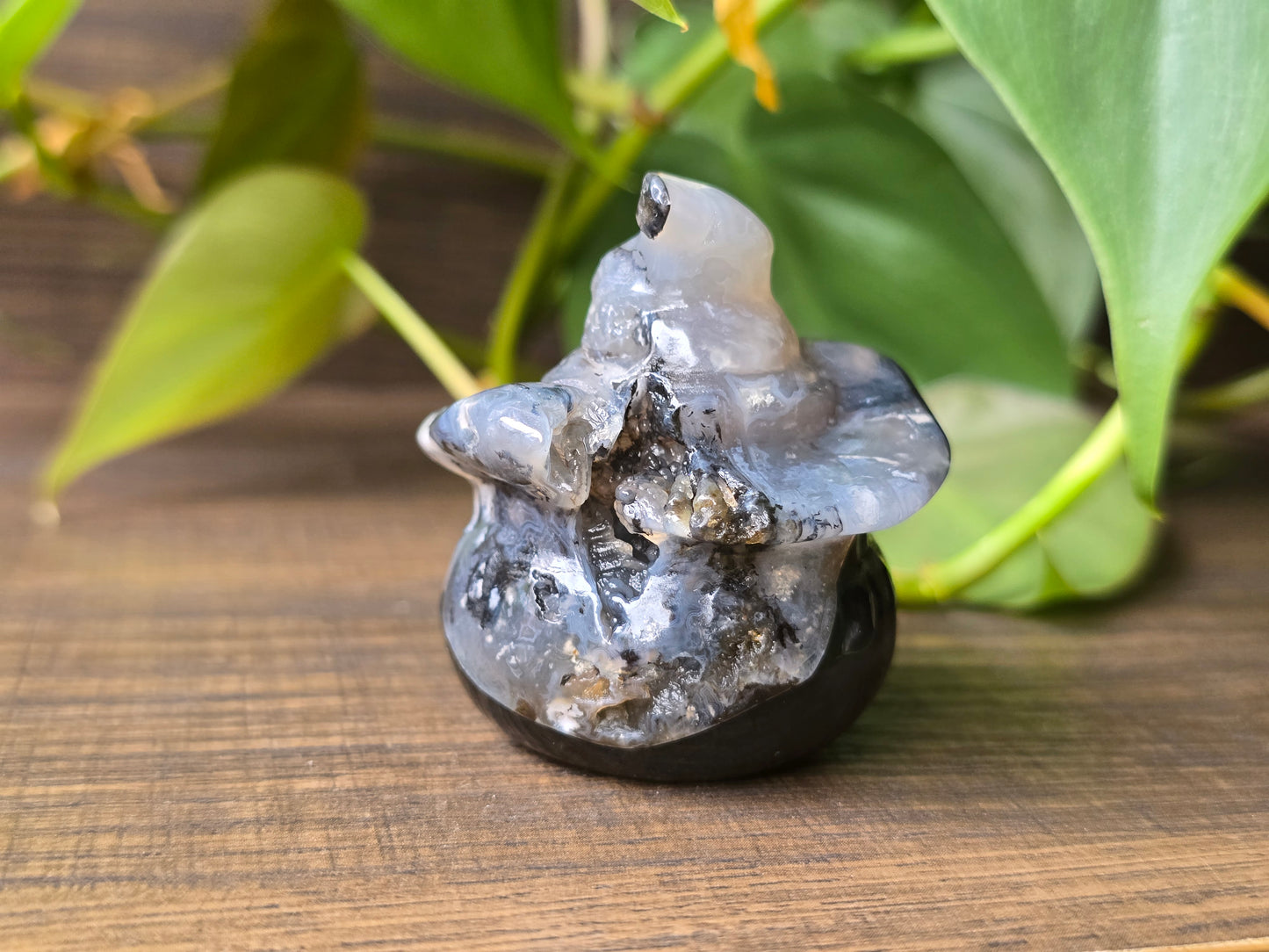 Volcano Agate Pumpkin Witch