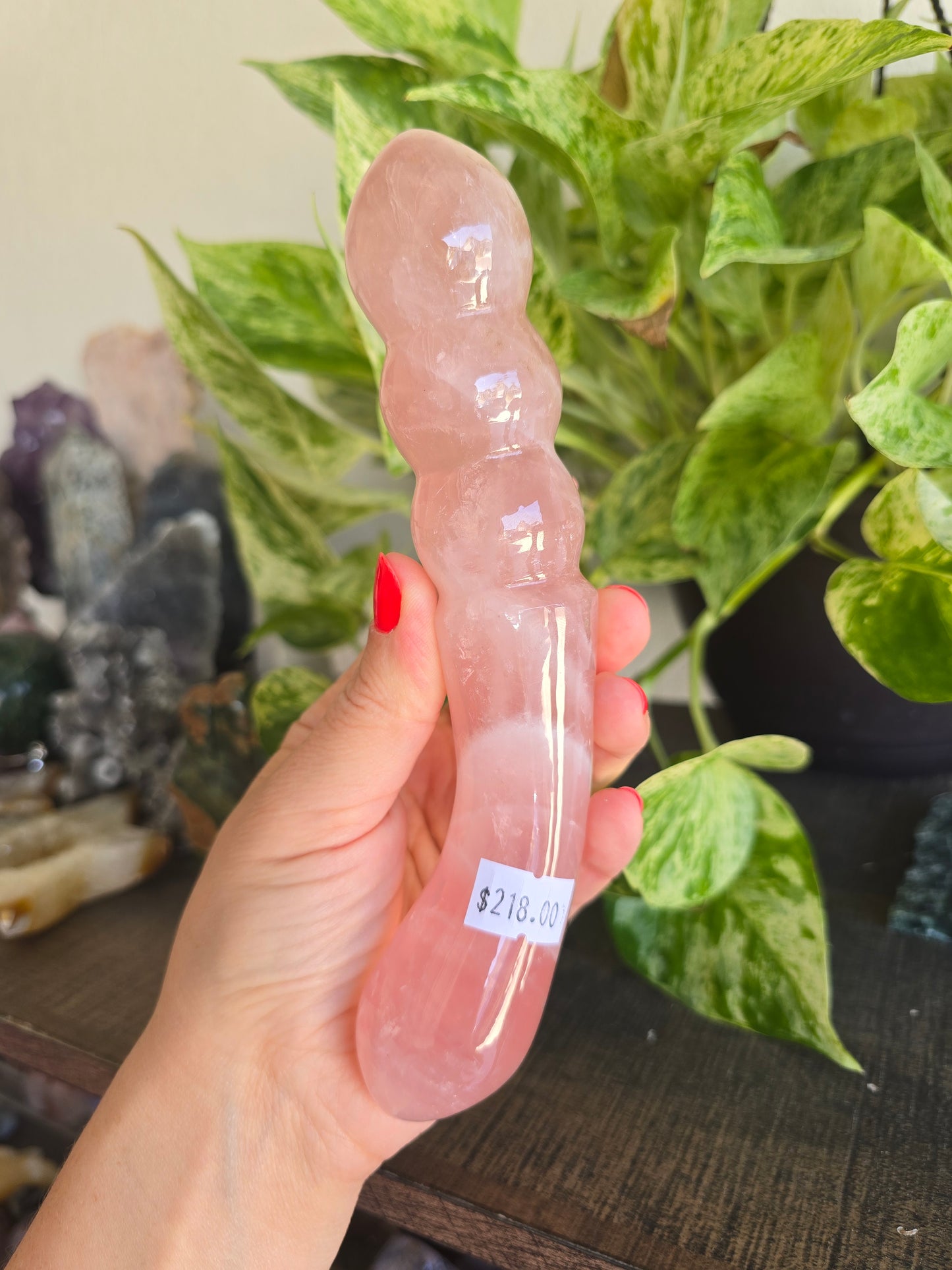 High Quality Rose Quartz Massage Wand