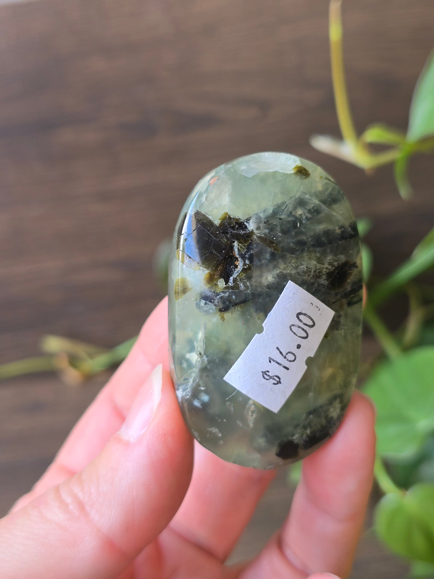 Prehnite Palm Stone