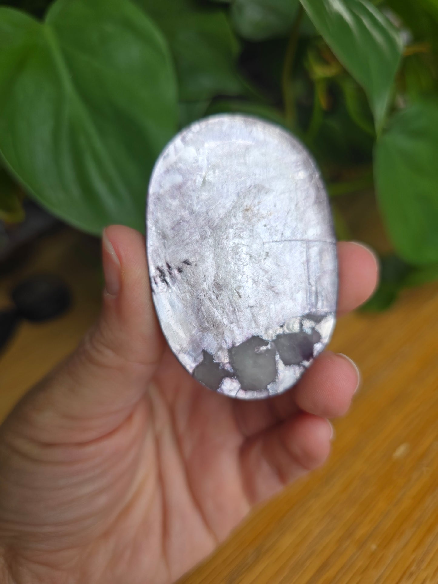Purple Mica Palm Stone