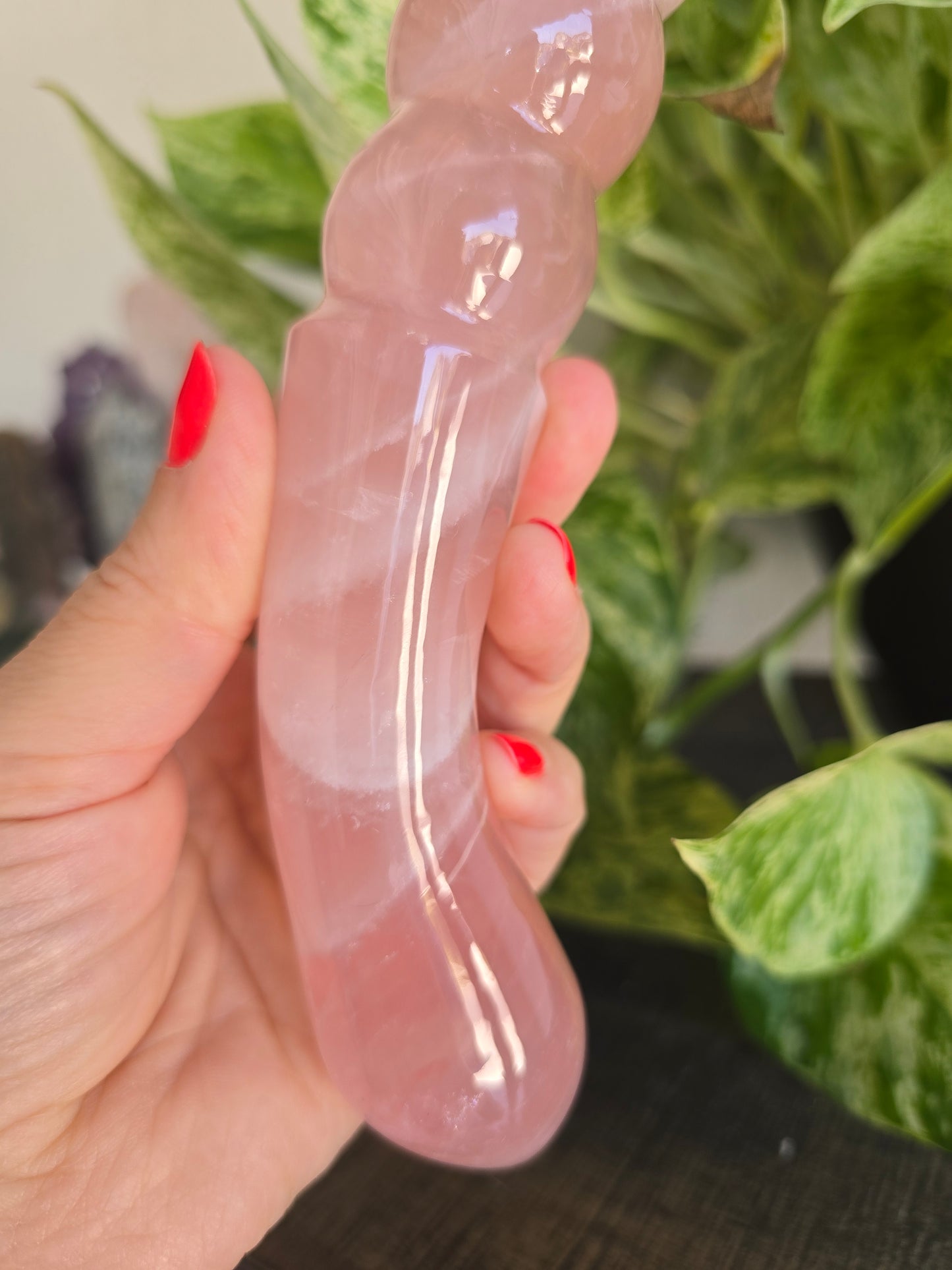 High Quality Rose Quartz Massage Wand