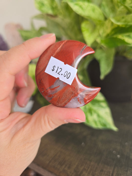 Red Jasper Crescent Moon