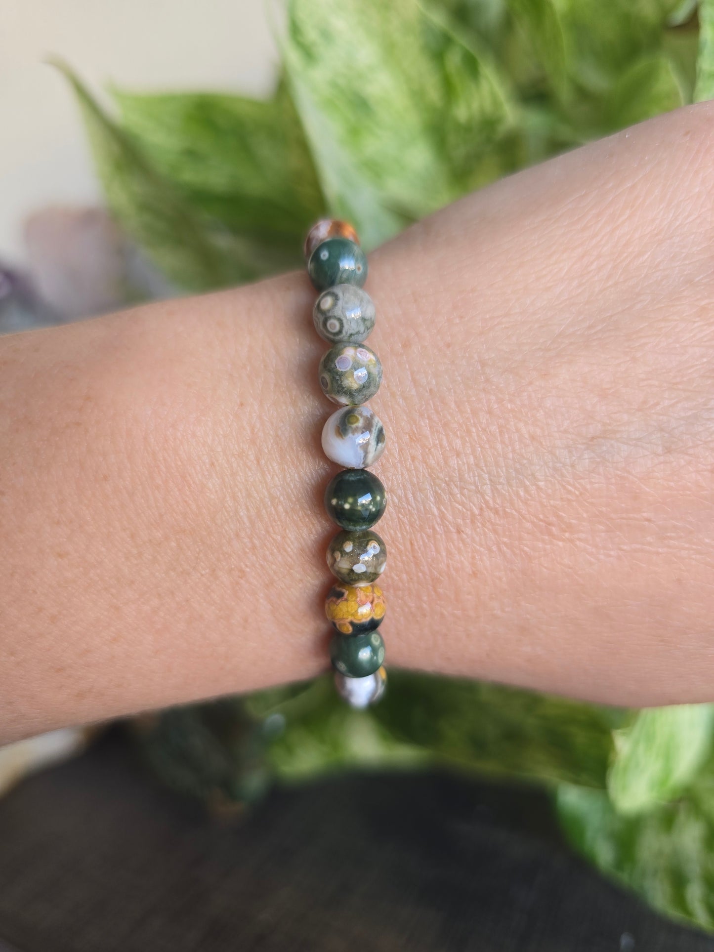 8th Vein Ocean Jasper Stretch Bracelet