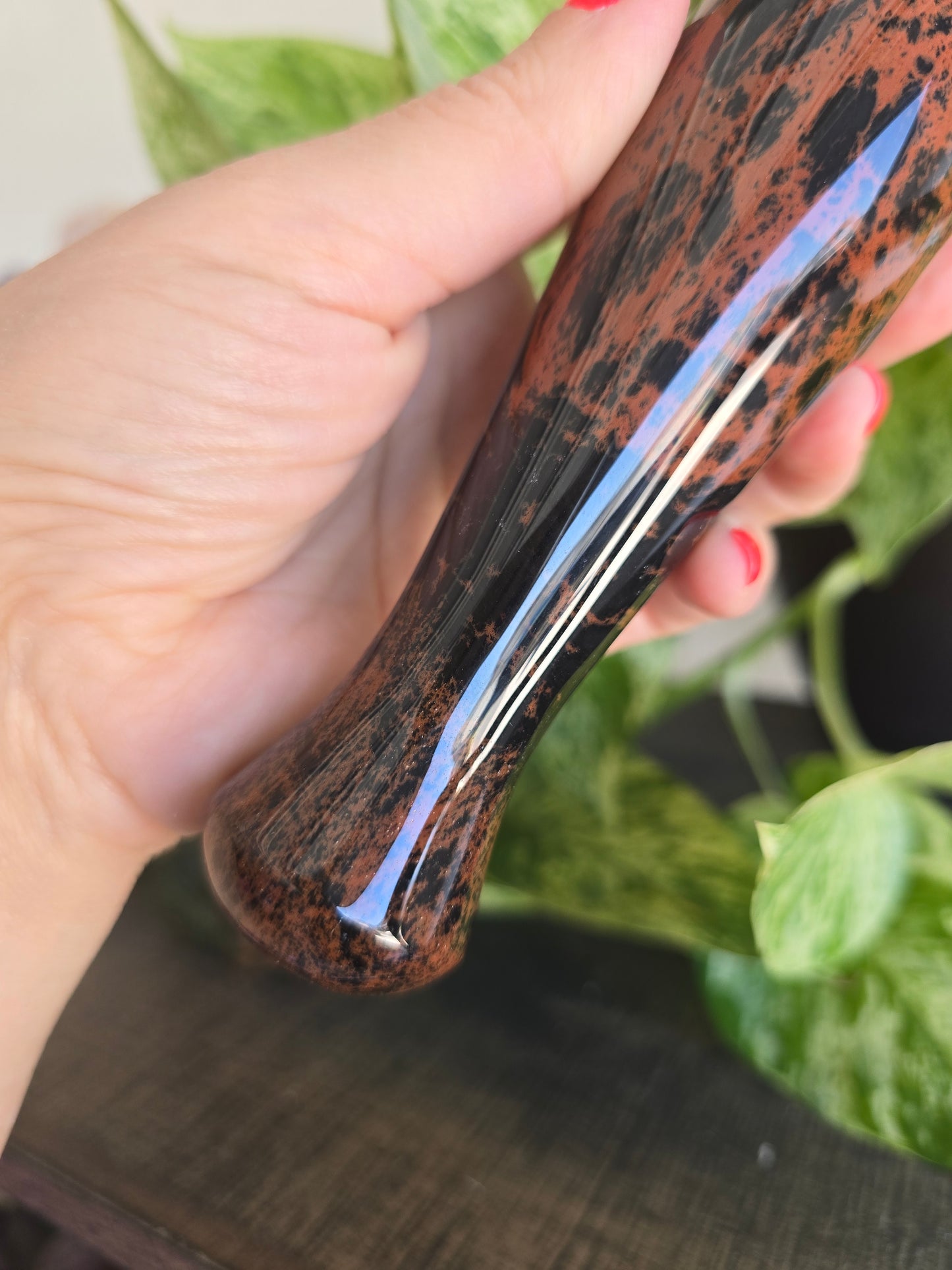 Mahogany Obsidian Massage Wand
