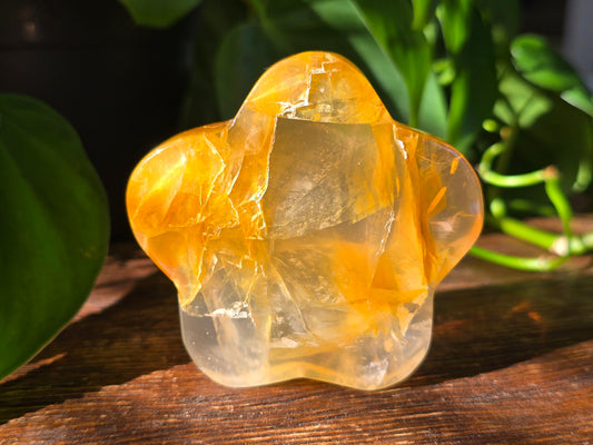Golden Healer Flower Carving "G"