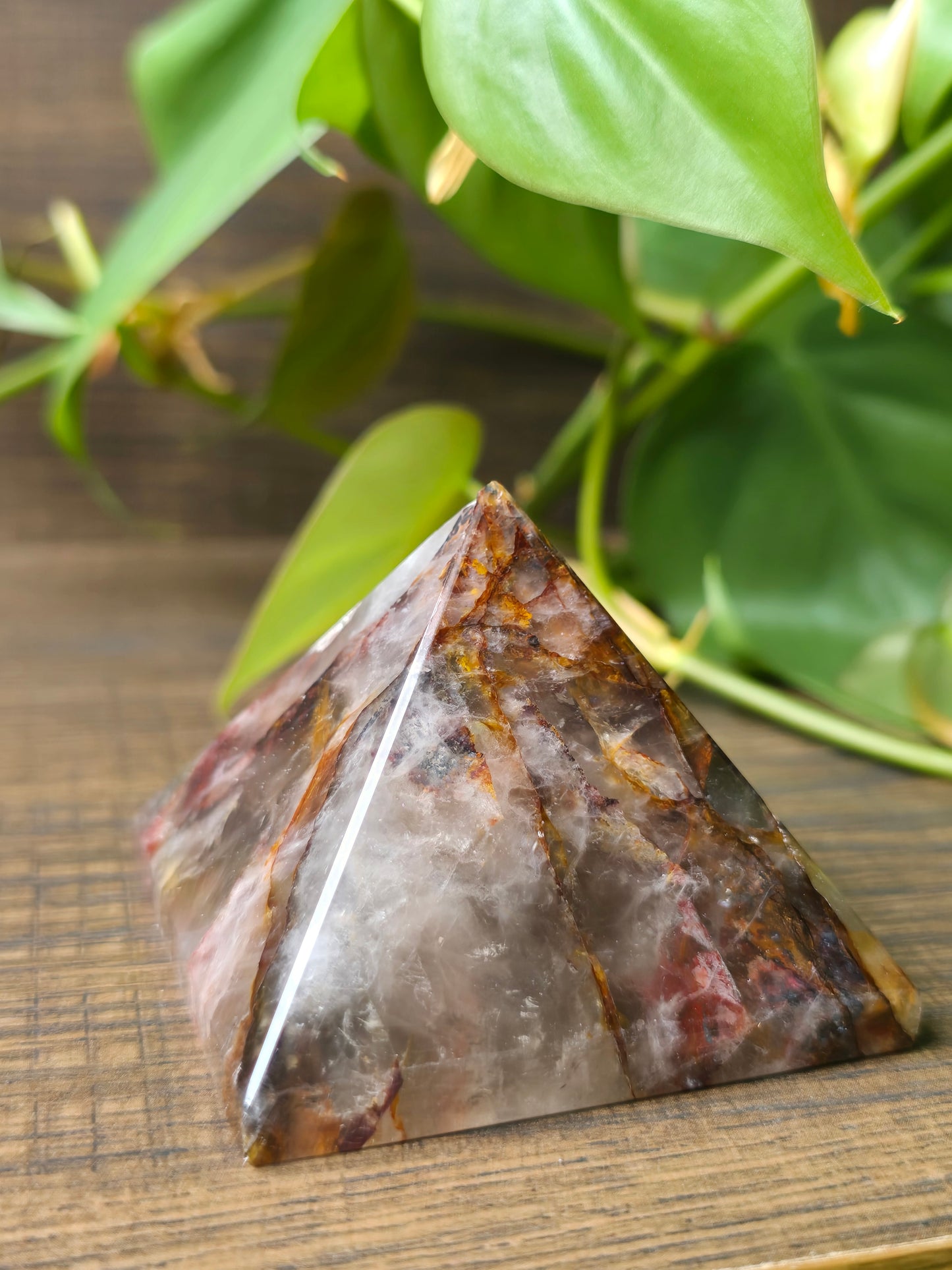 Fire Quartz Pyramid