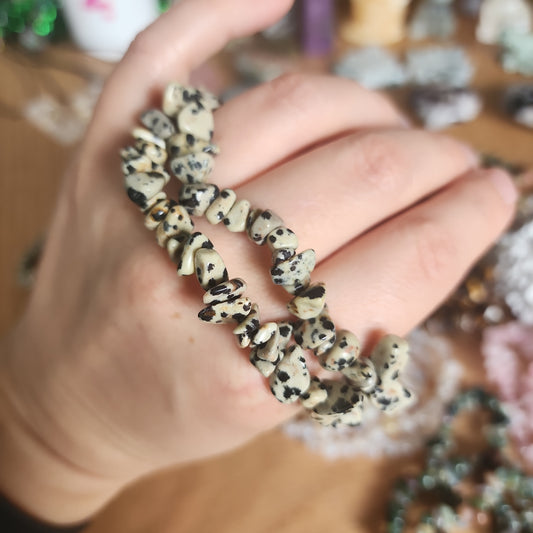 Dalmatian Stone Chip Bracelet