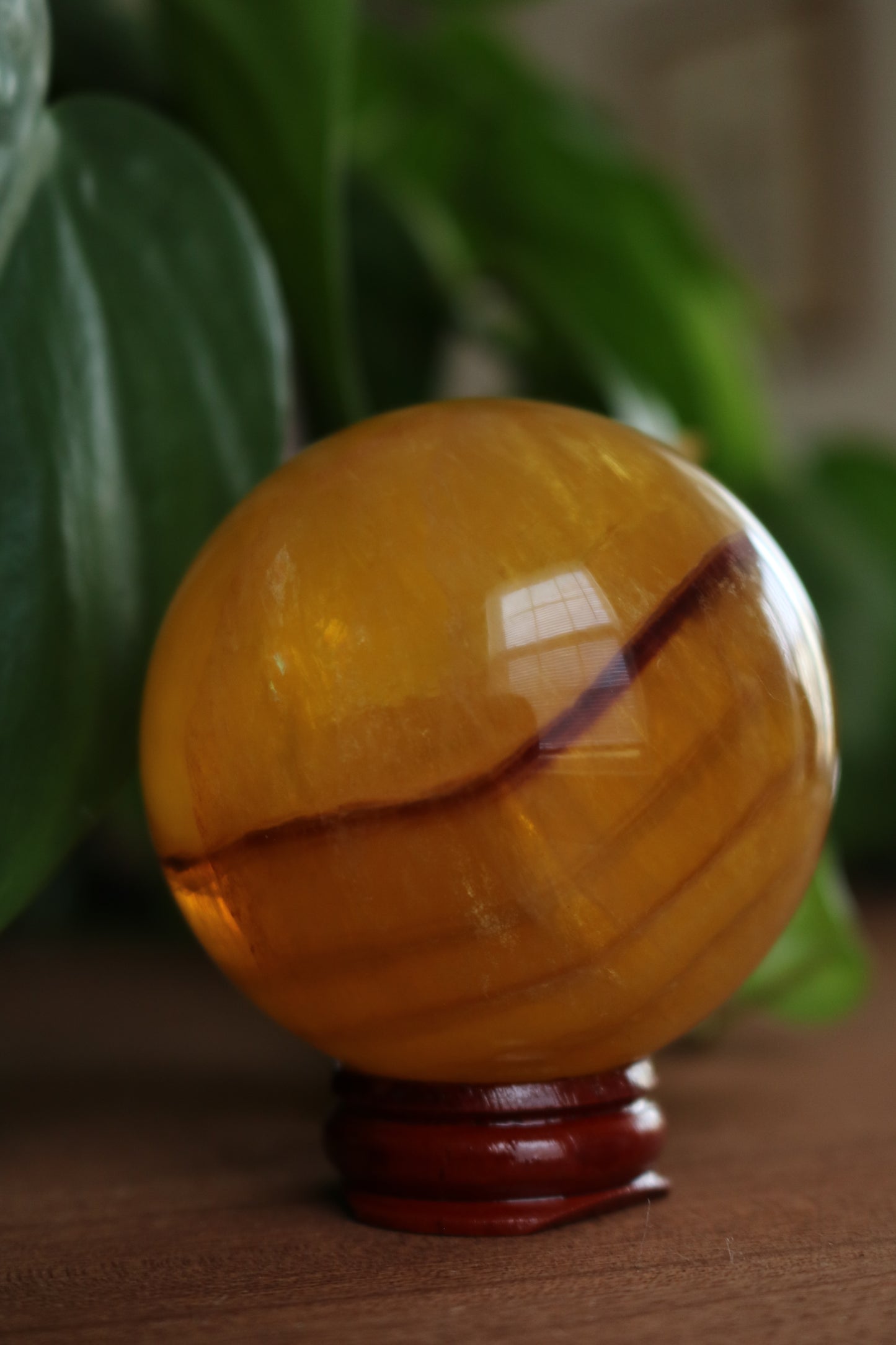 Yellow Fluorite Sphere