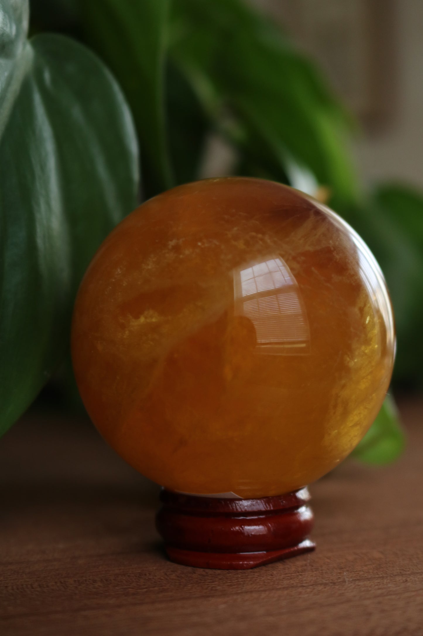 Yellow Fluorite Sphere