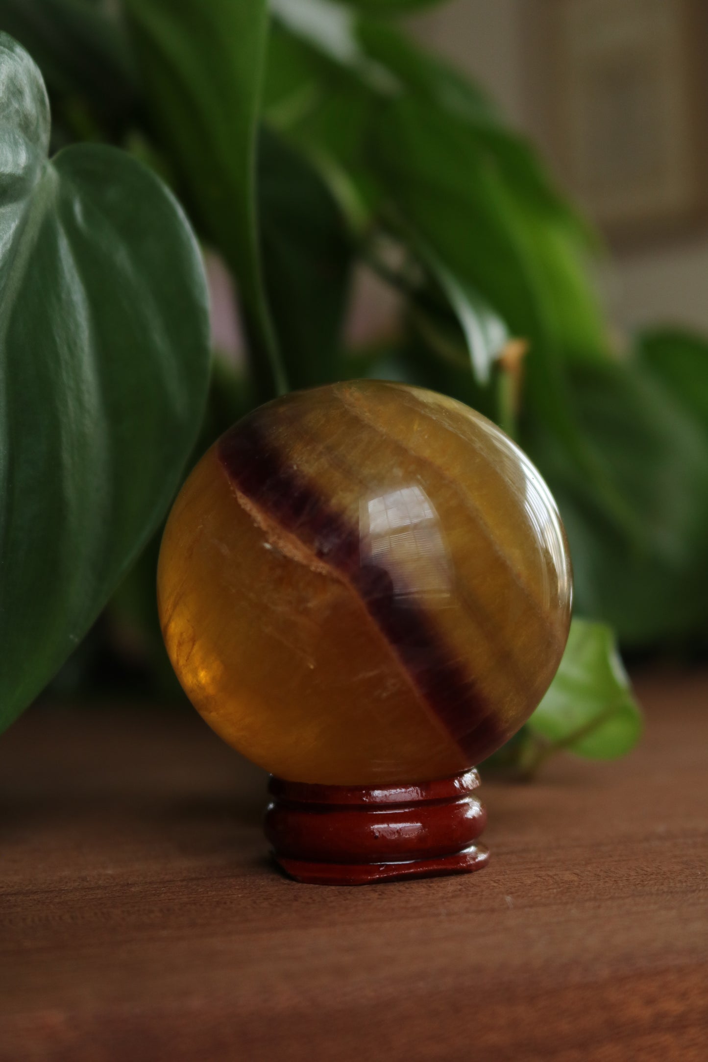 Yellow Fluorite Sphere