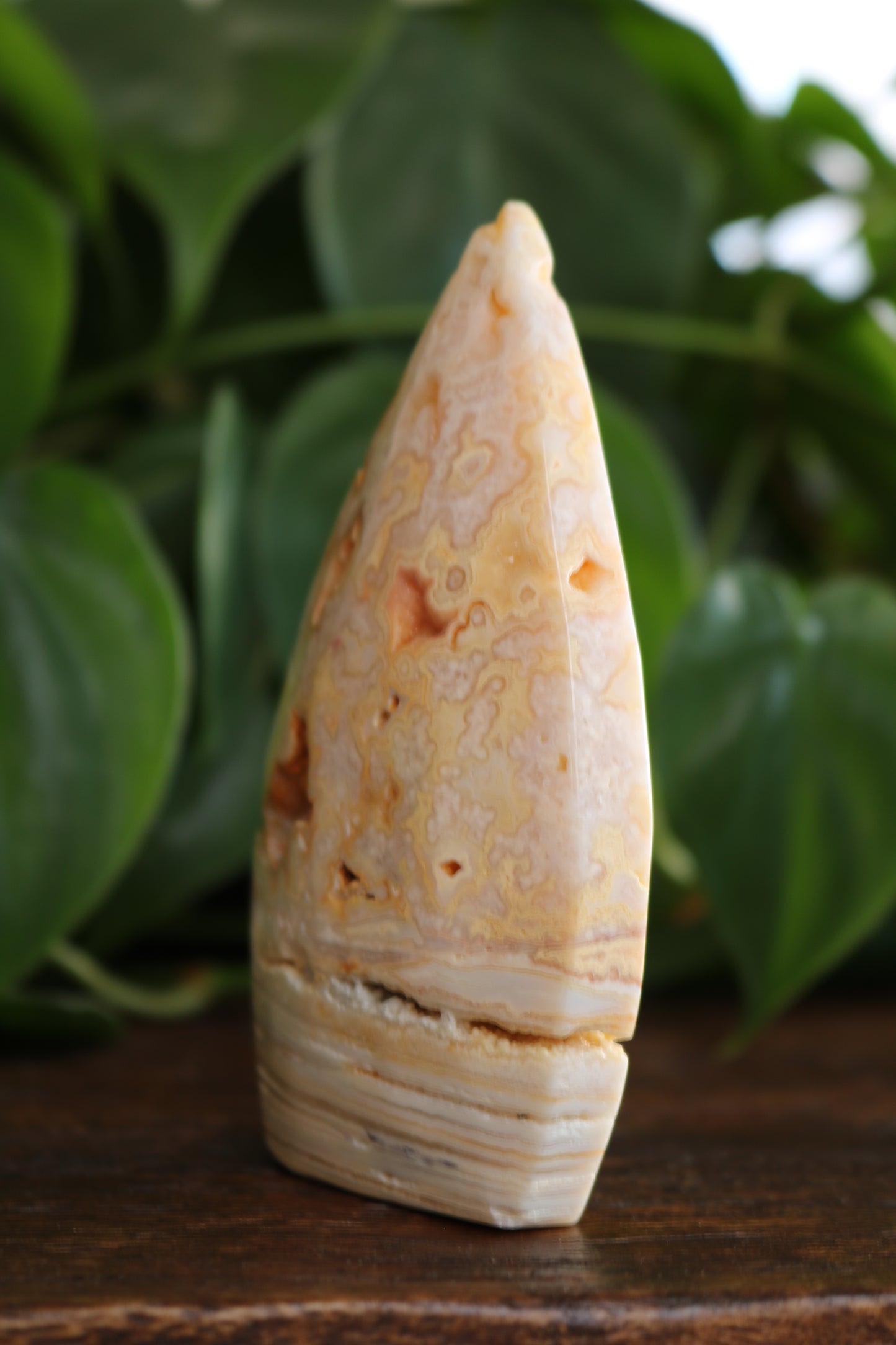 Banded Agate Flipper With Druzy