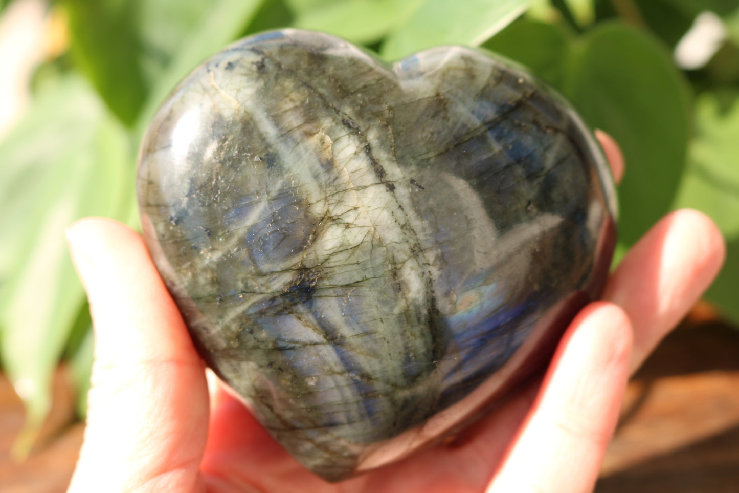 Labradorite Heart