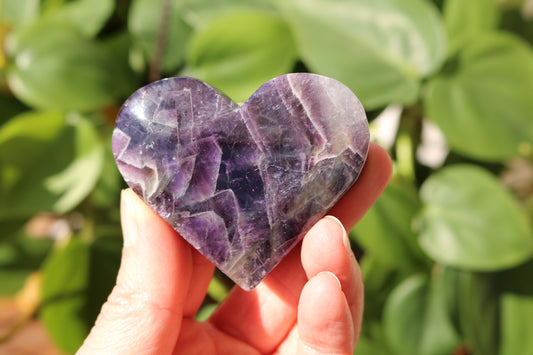 Brazilian Chevron Amethyst Heart