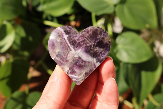 Brazilian Chevron Amethyst Heart